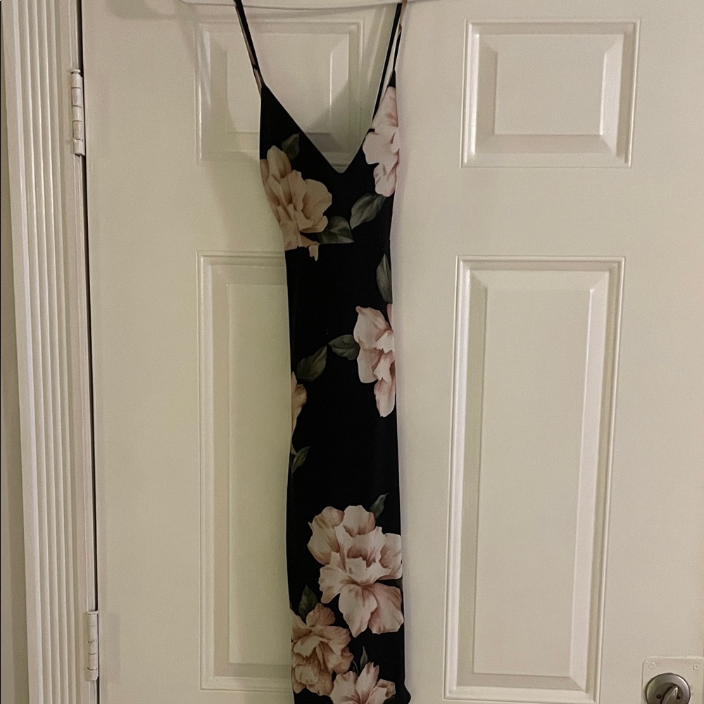 Dainty Hooligan Black Floral Midi Dress